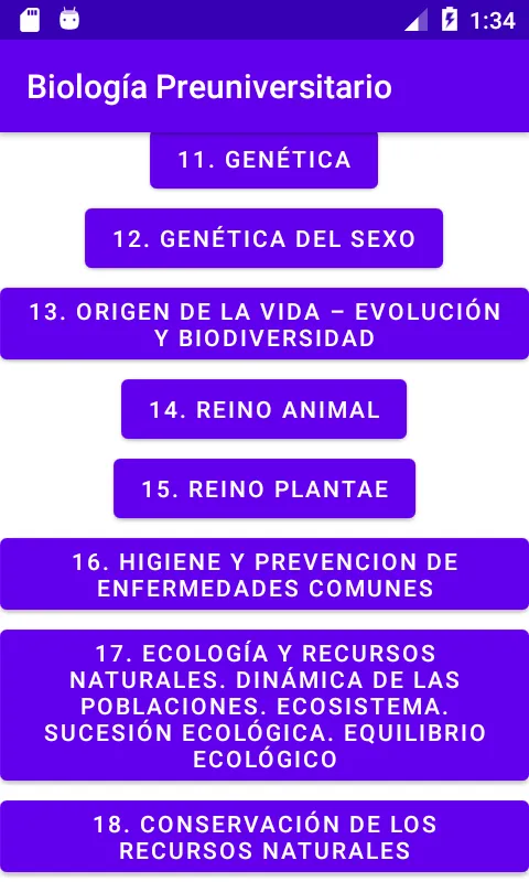 Biología Preuniversitario Grat | Indus Appstore | Screenshot