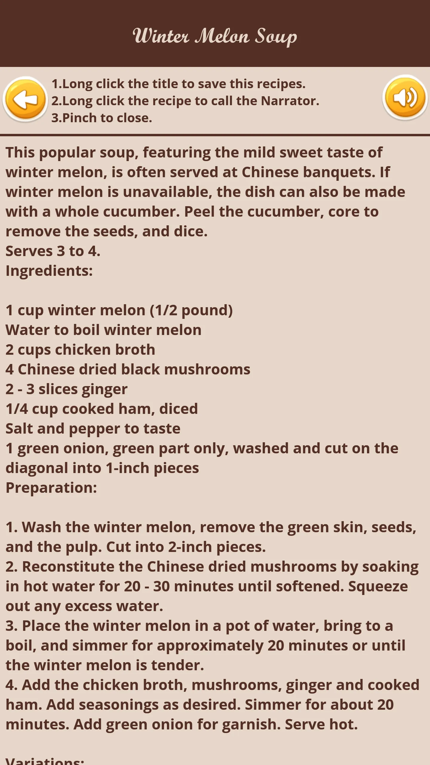 Chinese Recipes | Indus Appstore | Screenshot