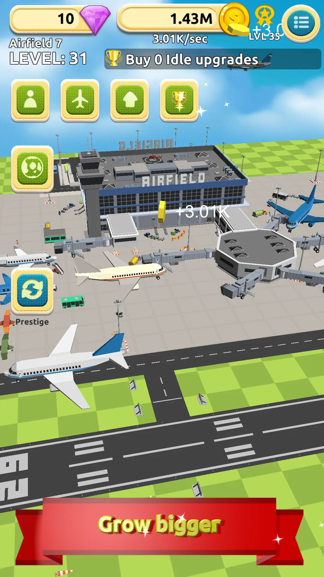 Airfield Tycoon Clicker Game | Indus Appstore | Screenshot