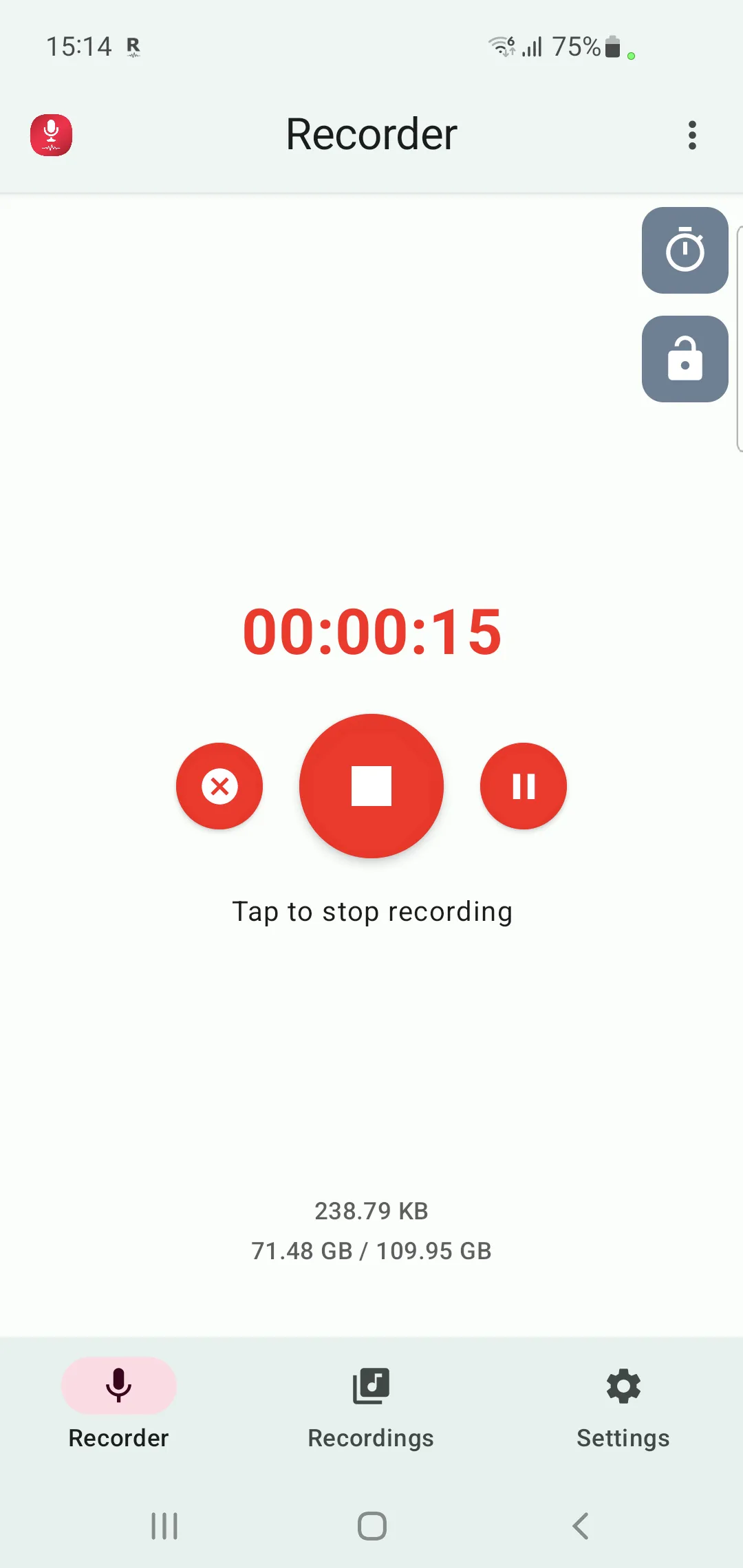 Voice Recorder in Background | Indus Appstore | Screenshot