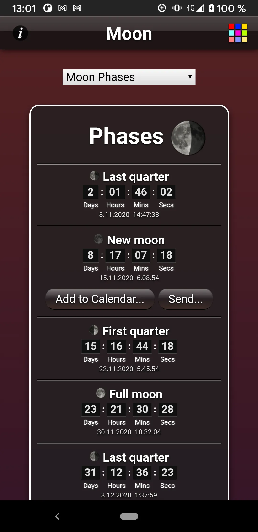 Moon Phases | Indus Appstore | Screenshot