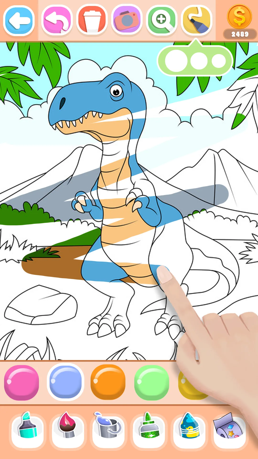 Dinosaur Coloring Book Glitter | Indus Appstore | Screenshot