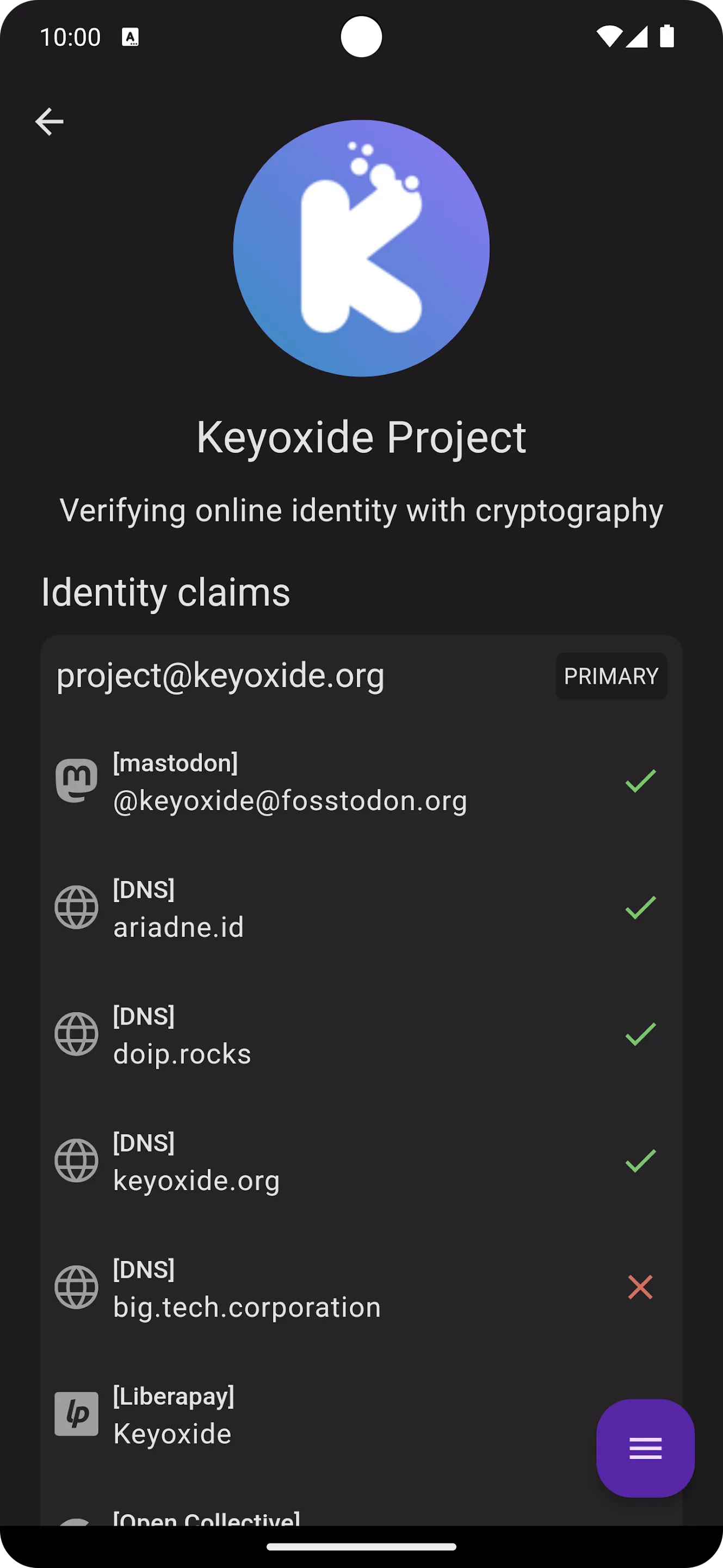 Keyoxide | Indus Appstore | Screenshot