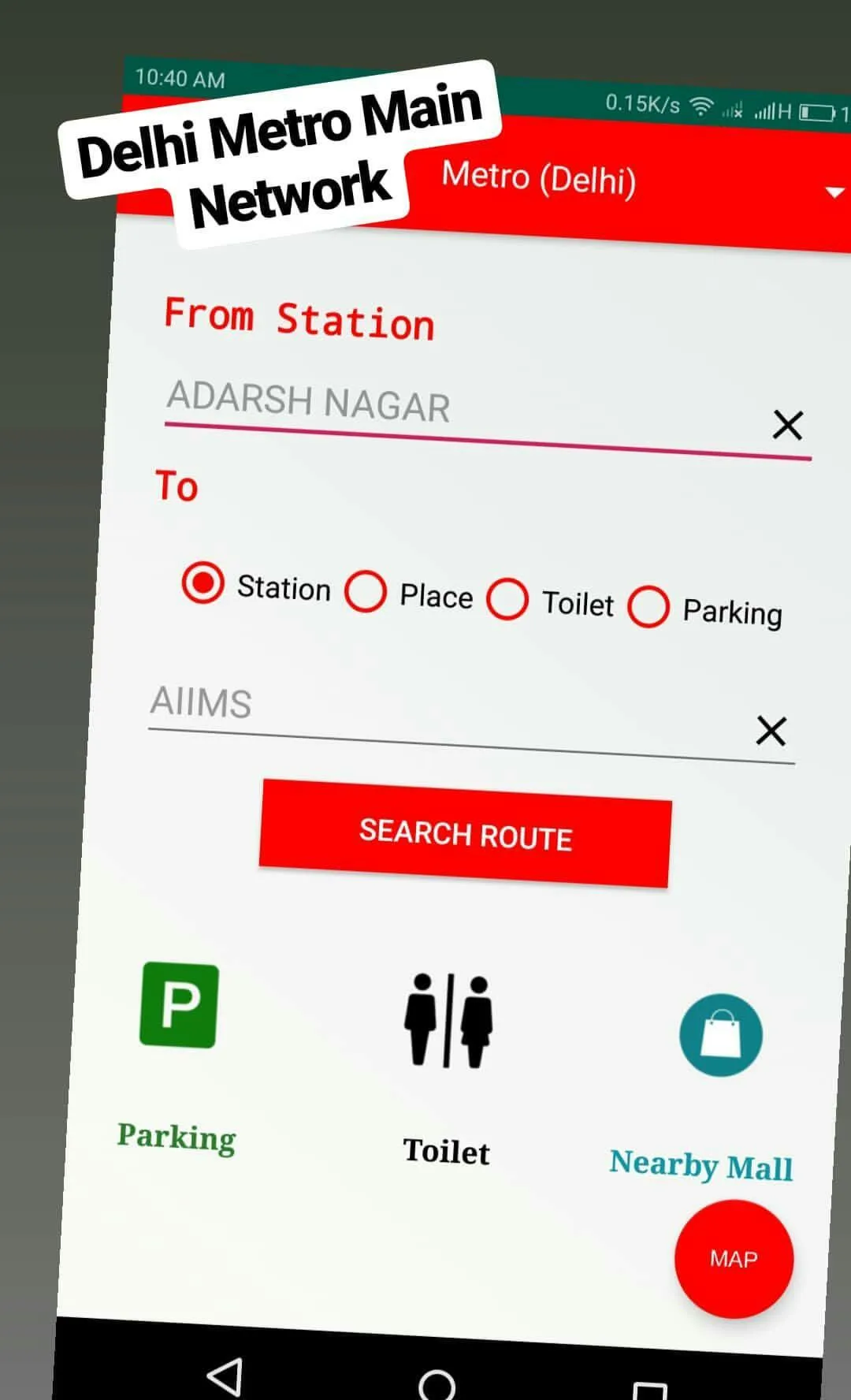 Delhi Metro Traveller | Indus Appstore | Screenshot