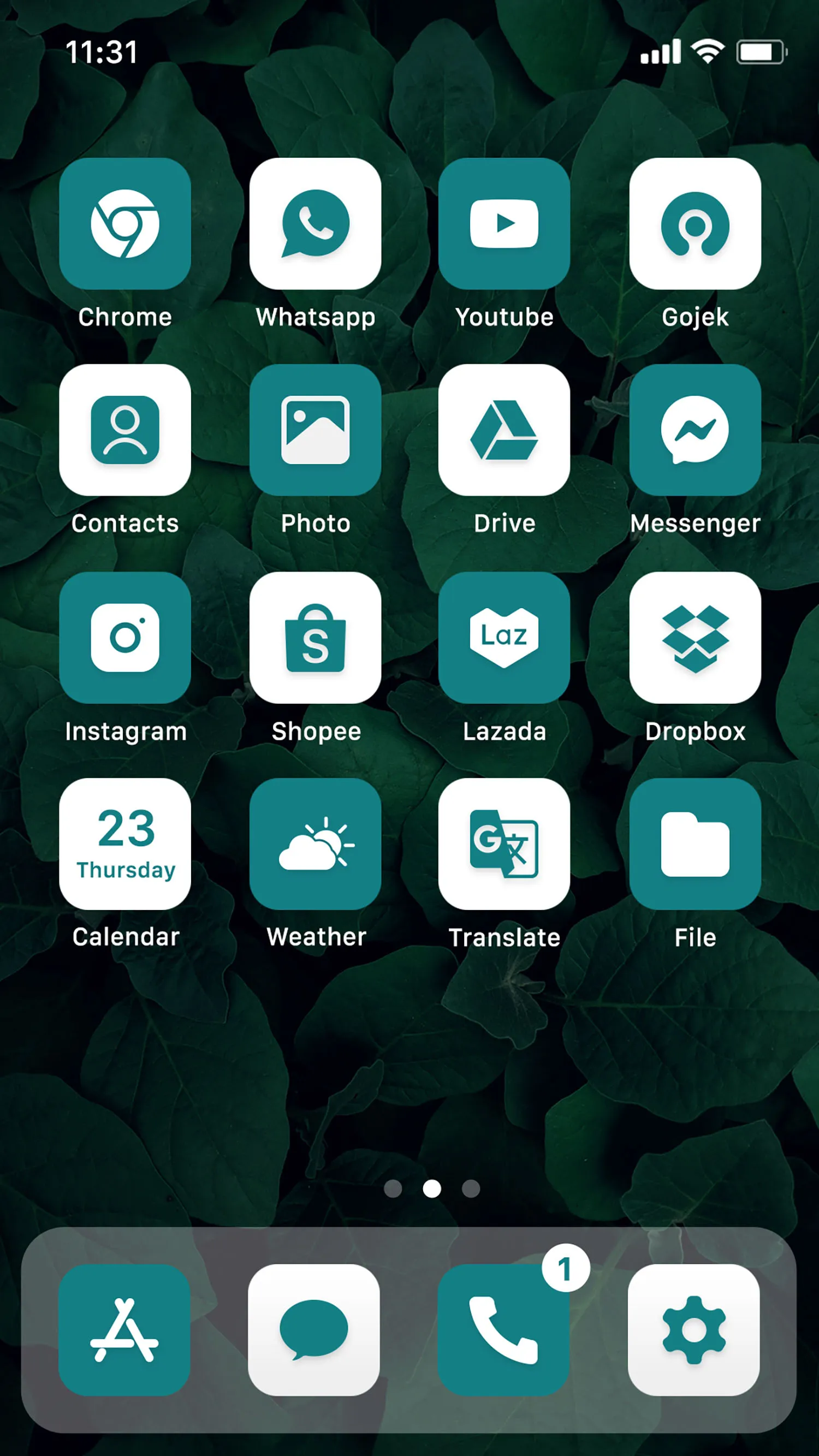 Wow Teal White - Icon Pack | Indus Appstore | Screenshot