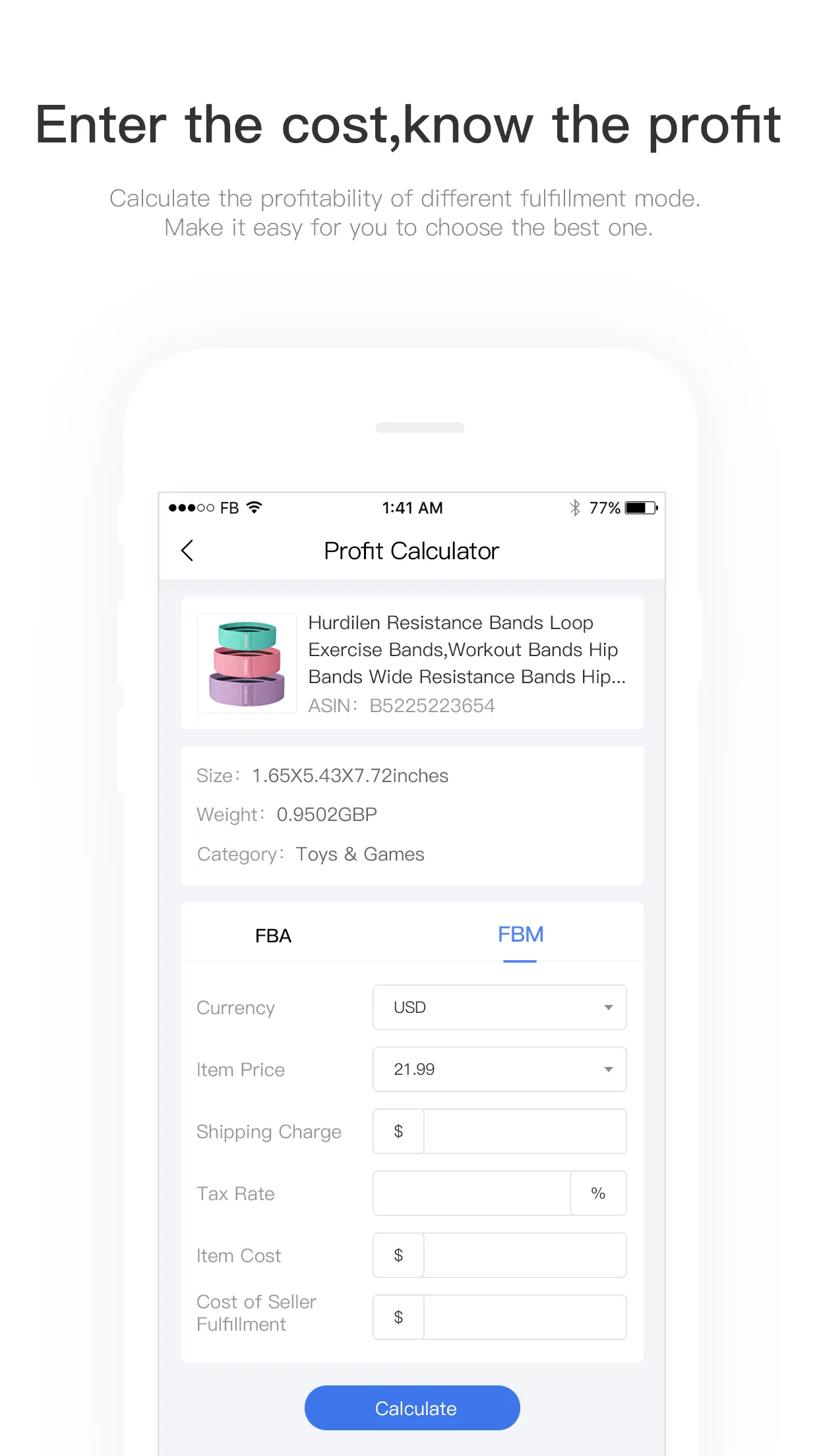 FBA Calculator | Indus Appstore | Screenshot