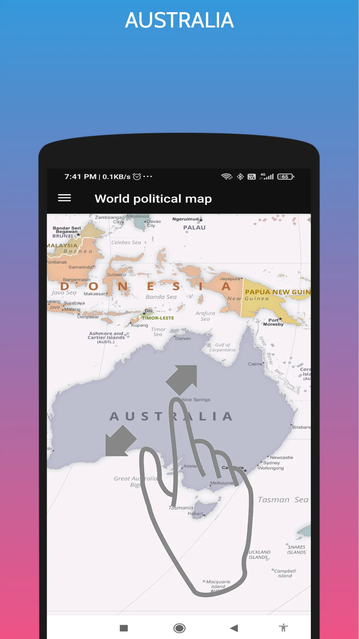 World Political Map | Indus Appstore | Screenshot