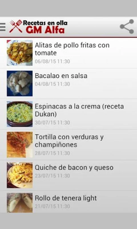 Recetas para la olla GM Alfa | Indus Appstore | Screenshot