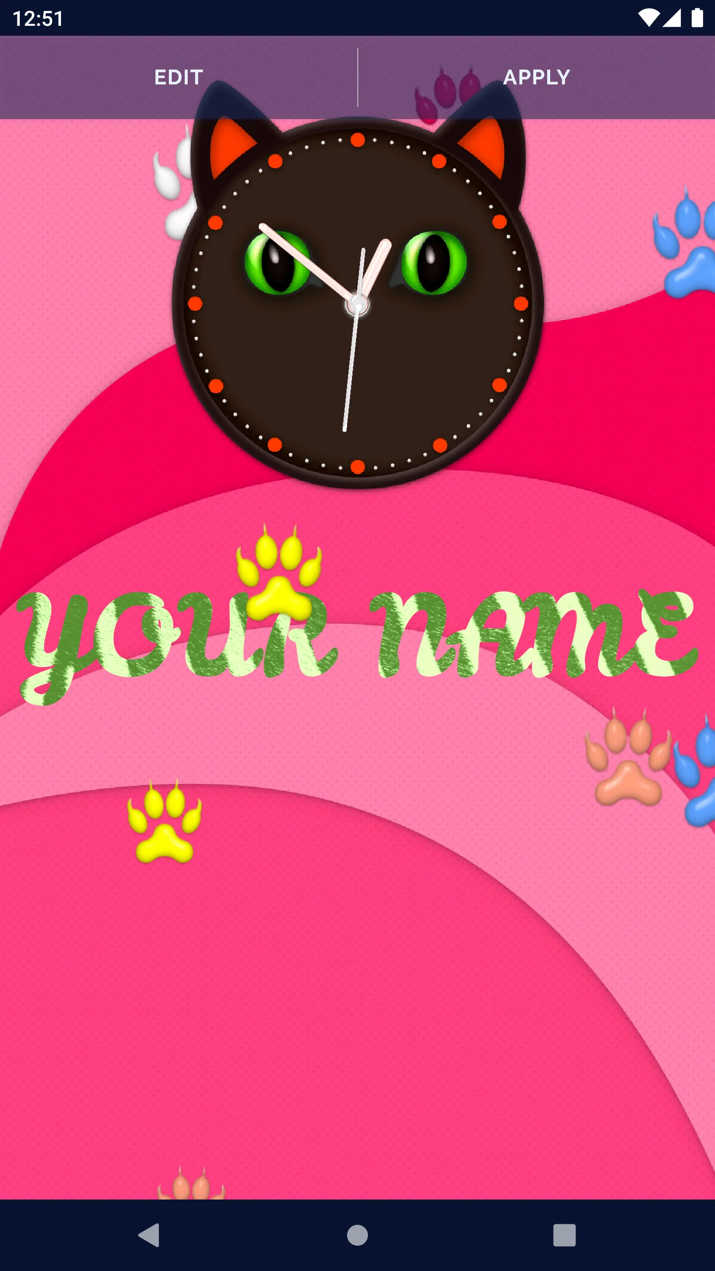 Cute Kitty Clock Wallpaper | Indus Appstore | Screenshot