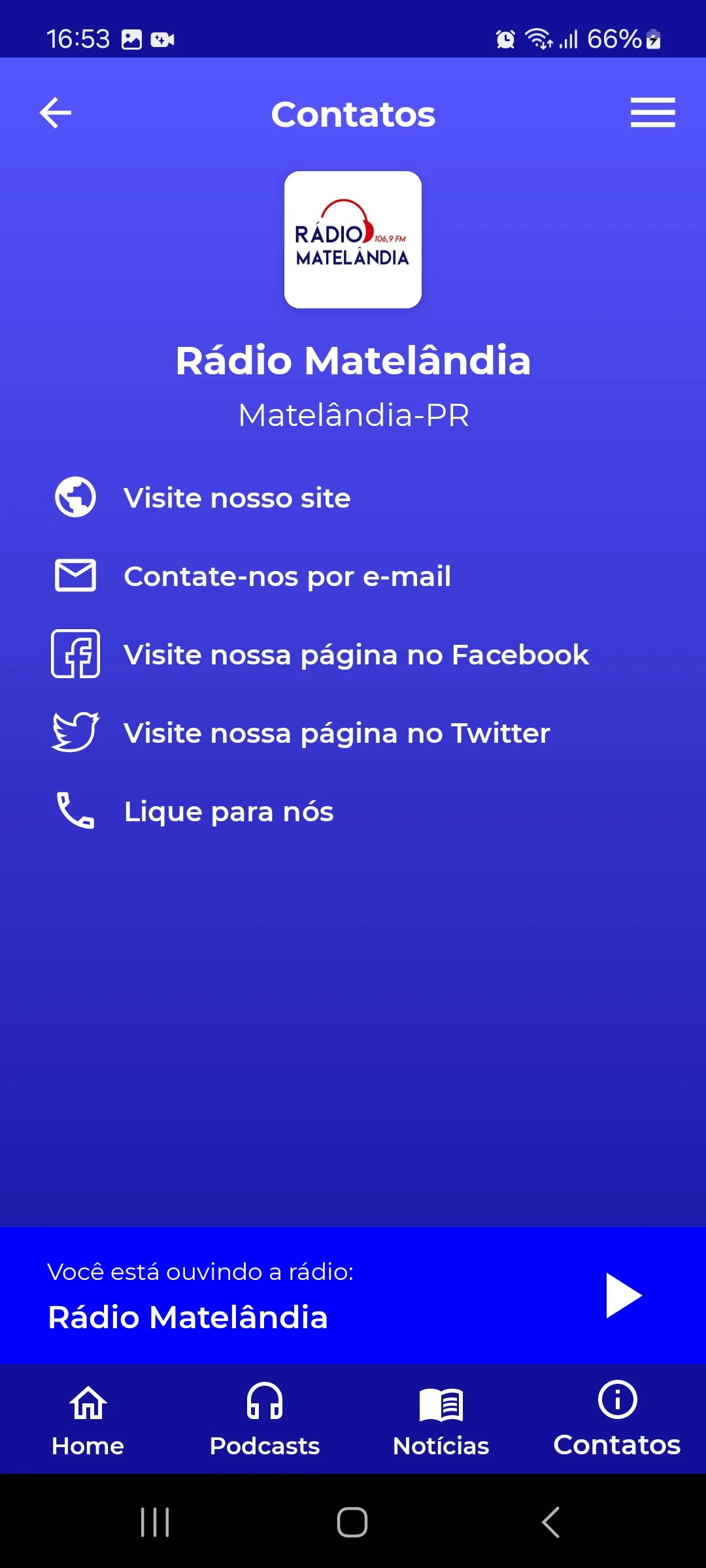 Rádio Matelândia | Indus Appstore | Screenshot