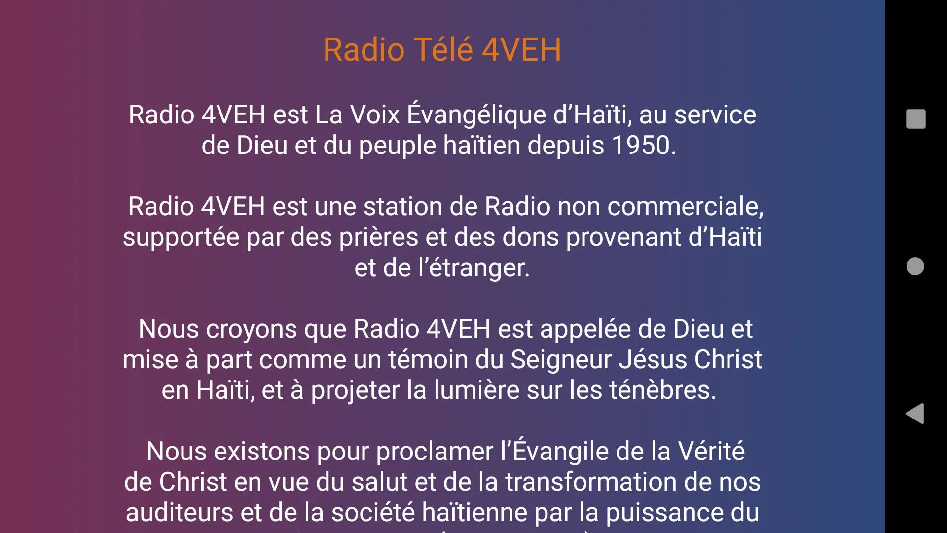 Radio Télé 4VEH | Indus Appstore | Screenshot