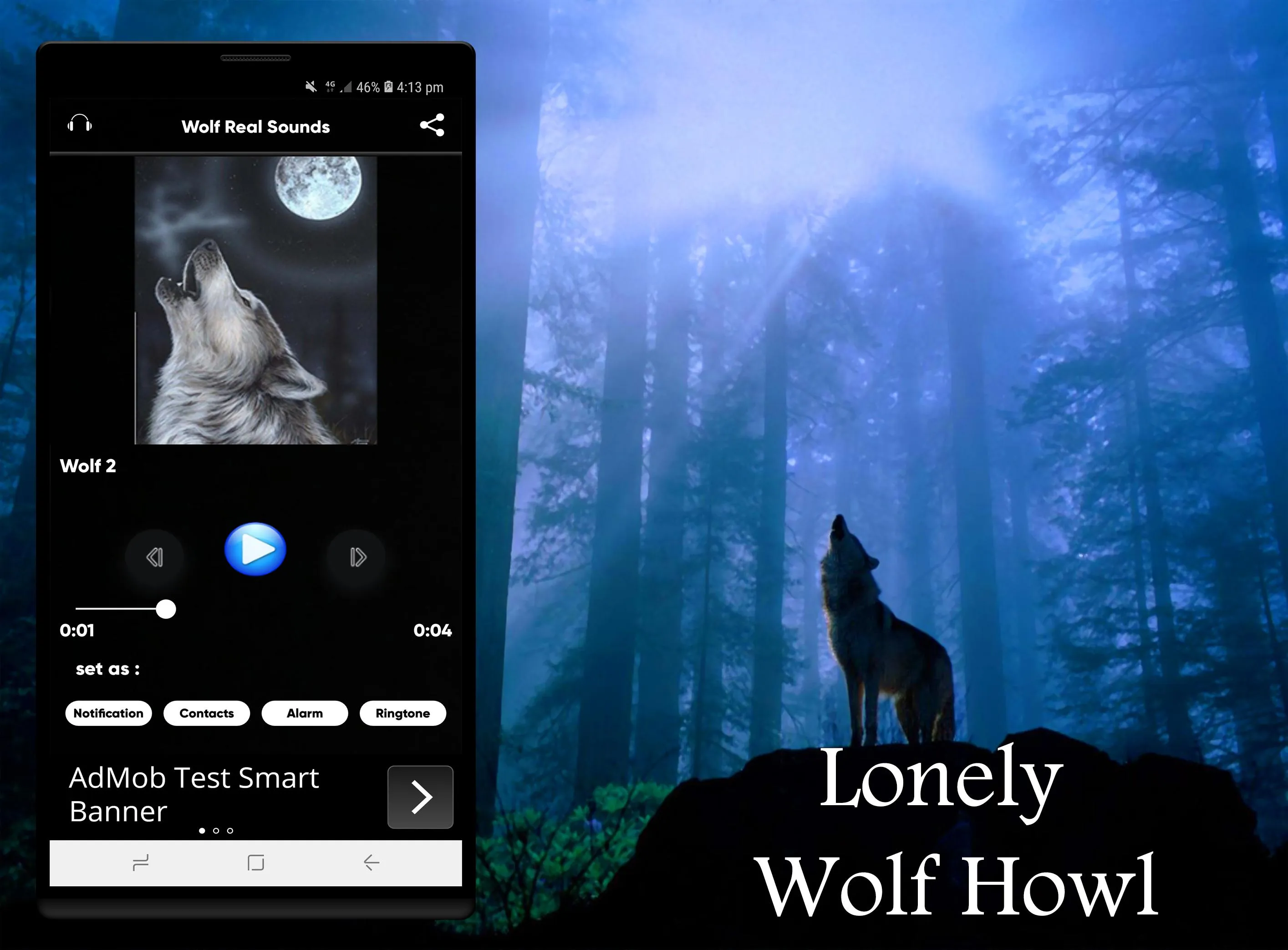 Wolf Sounds Ringtones | Indus Appstore | Screenshot