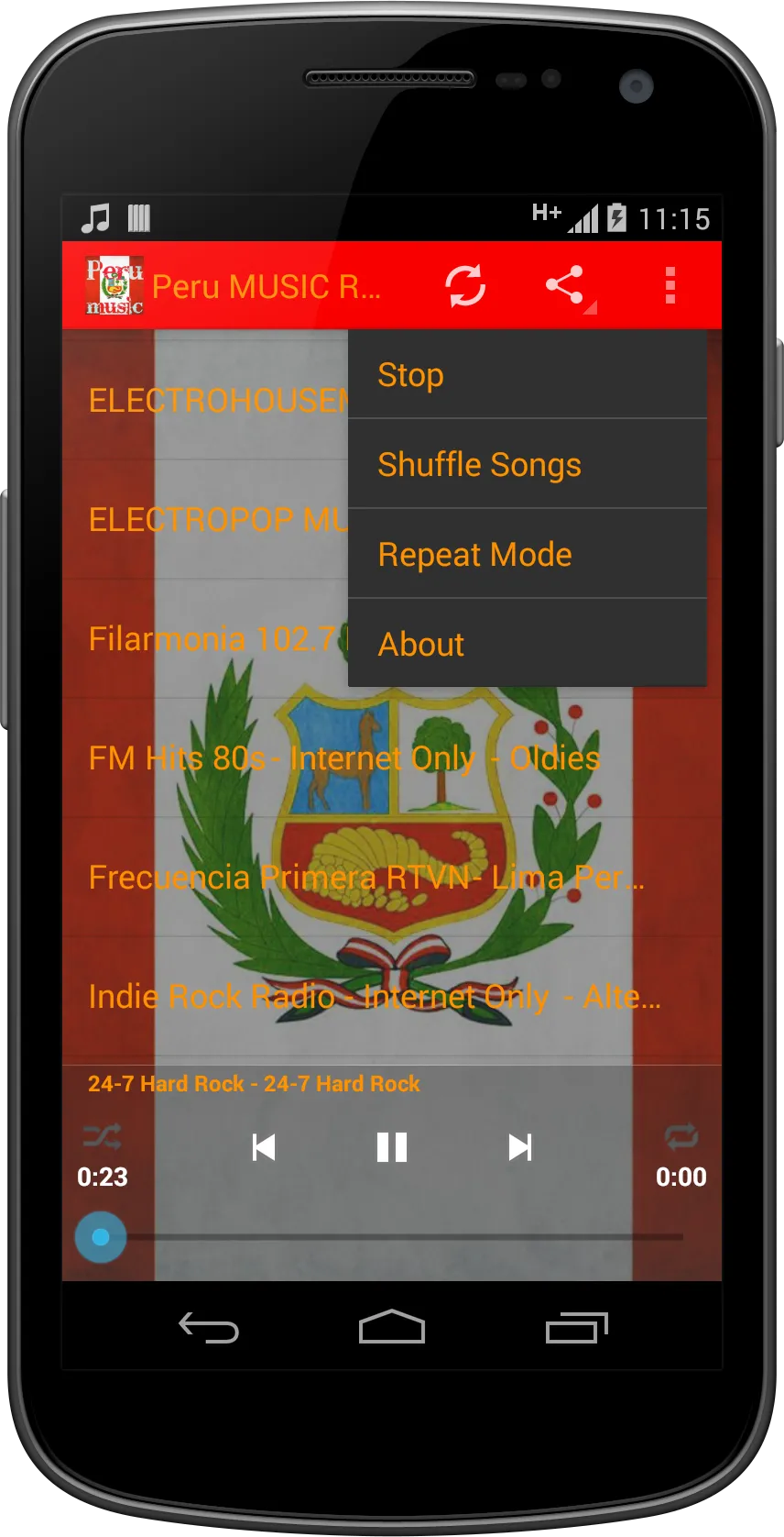 Peru MUSIC Radio | Indus Appstore | Screenshot