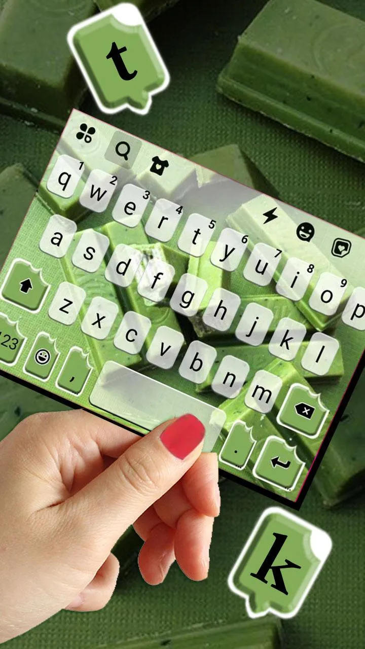 Green Matcha Candy Keyboard Ba | Indus Appstore | Screenshot