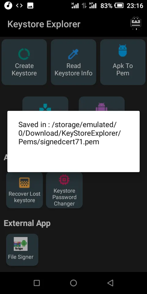 KeyStore Explorer | Indus Appstore | Screenshot