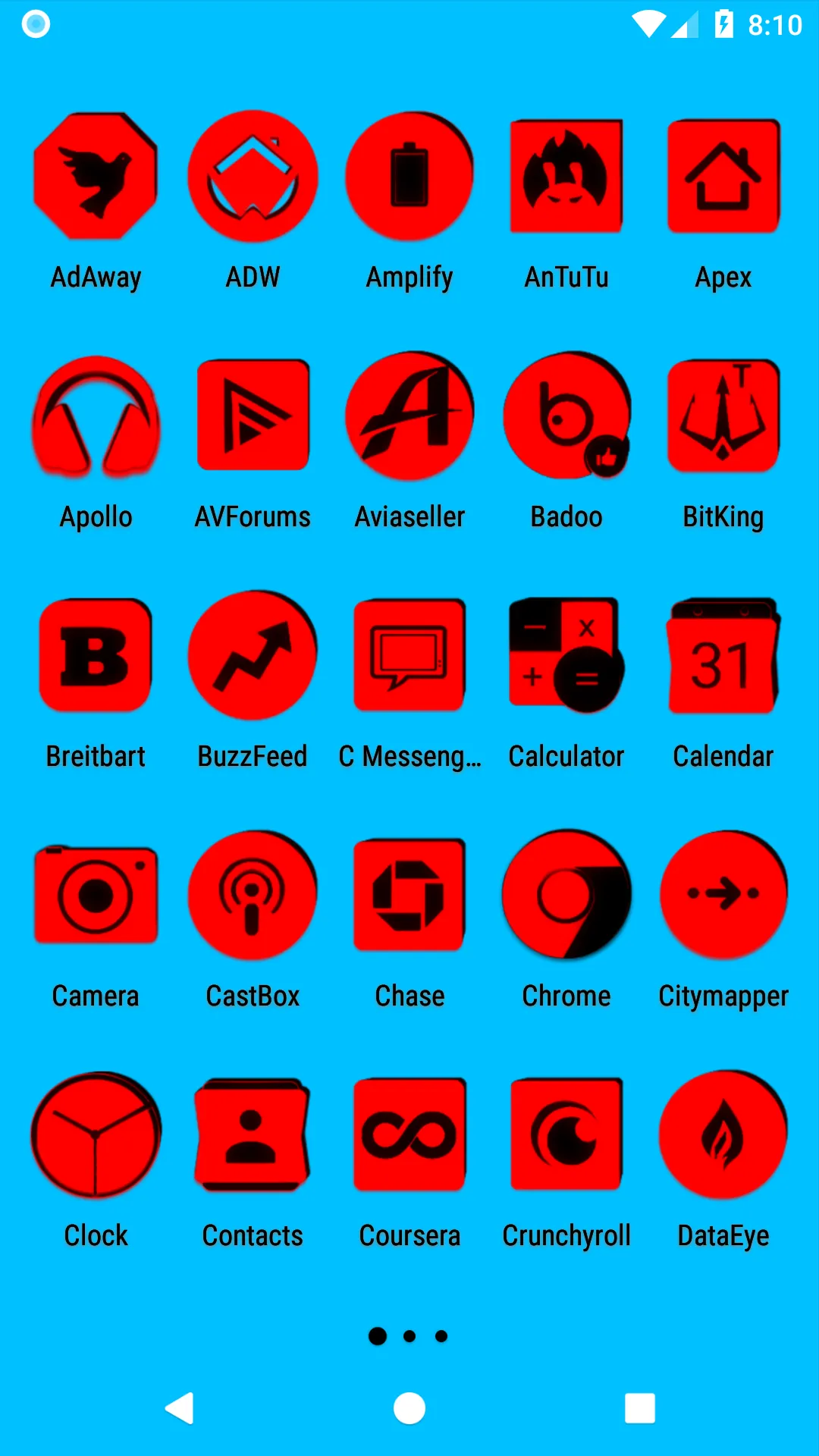 Red and Black Icon Pack | Indus Appstore | Screenshot