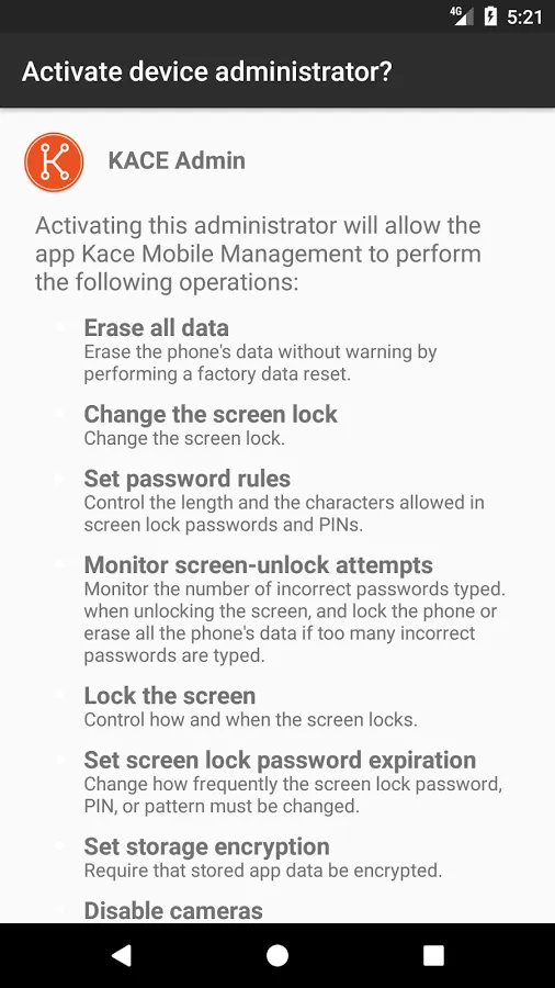 KACE MDM Agent | Indus Appstore | Screenshot