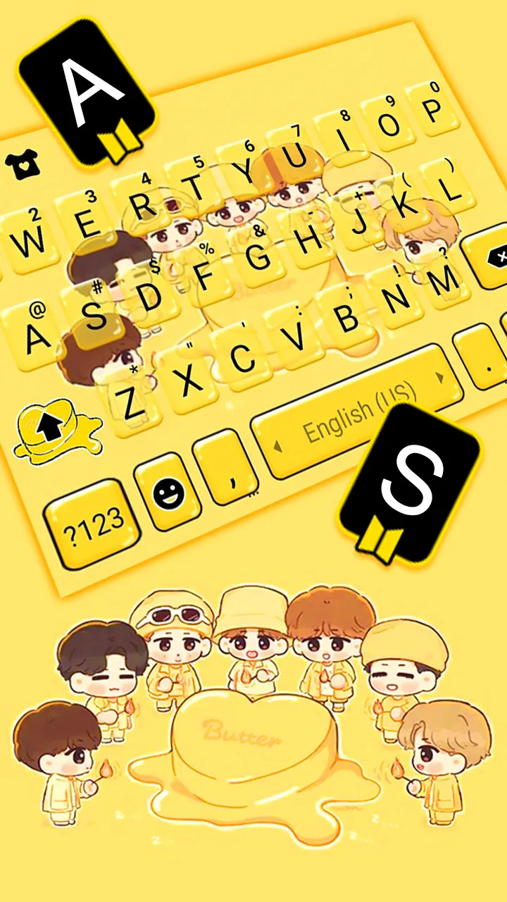 Kpop Idol Butter Keyboard Back | Indus Appstore | Screenshot