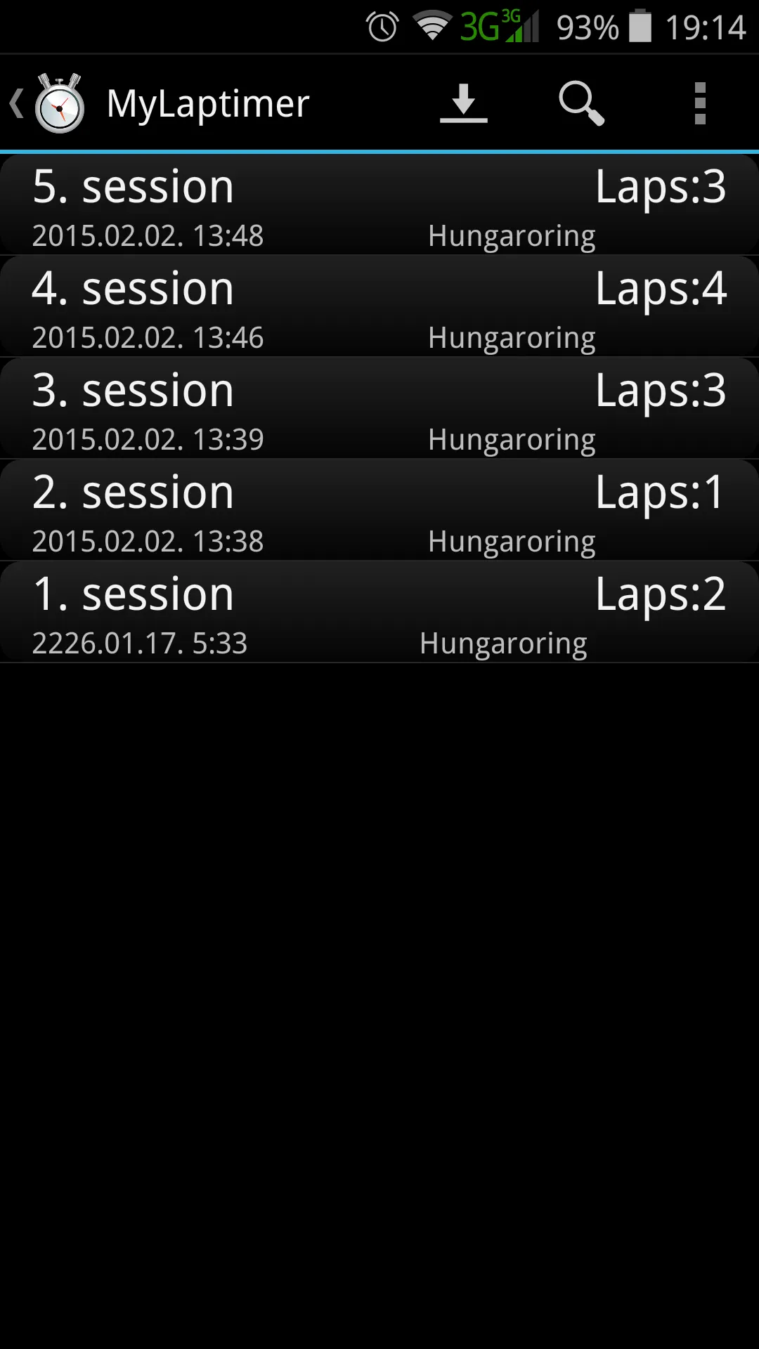 Laptimer Manager | Indus Appstore | Screenshot