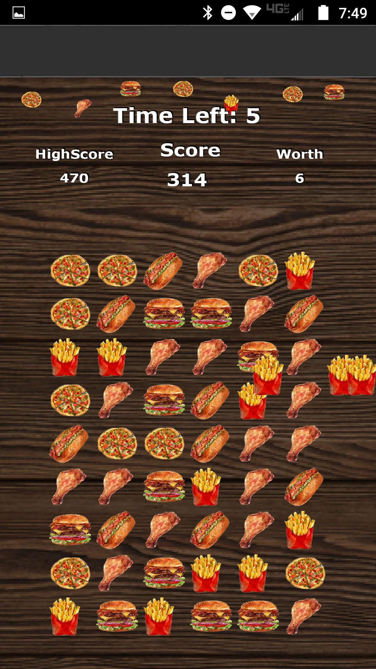 Pizza Burger Match 3 Game | Indus Appstore | Screenshot