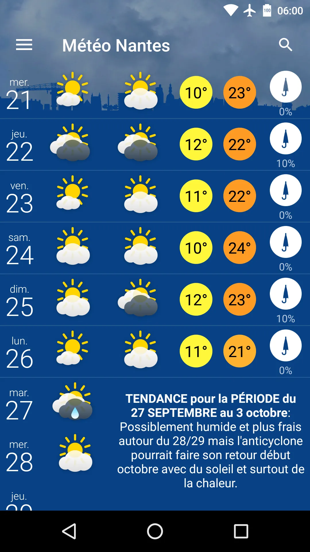 Météo Nantes | Indus Appstore | Screenshot