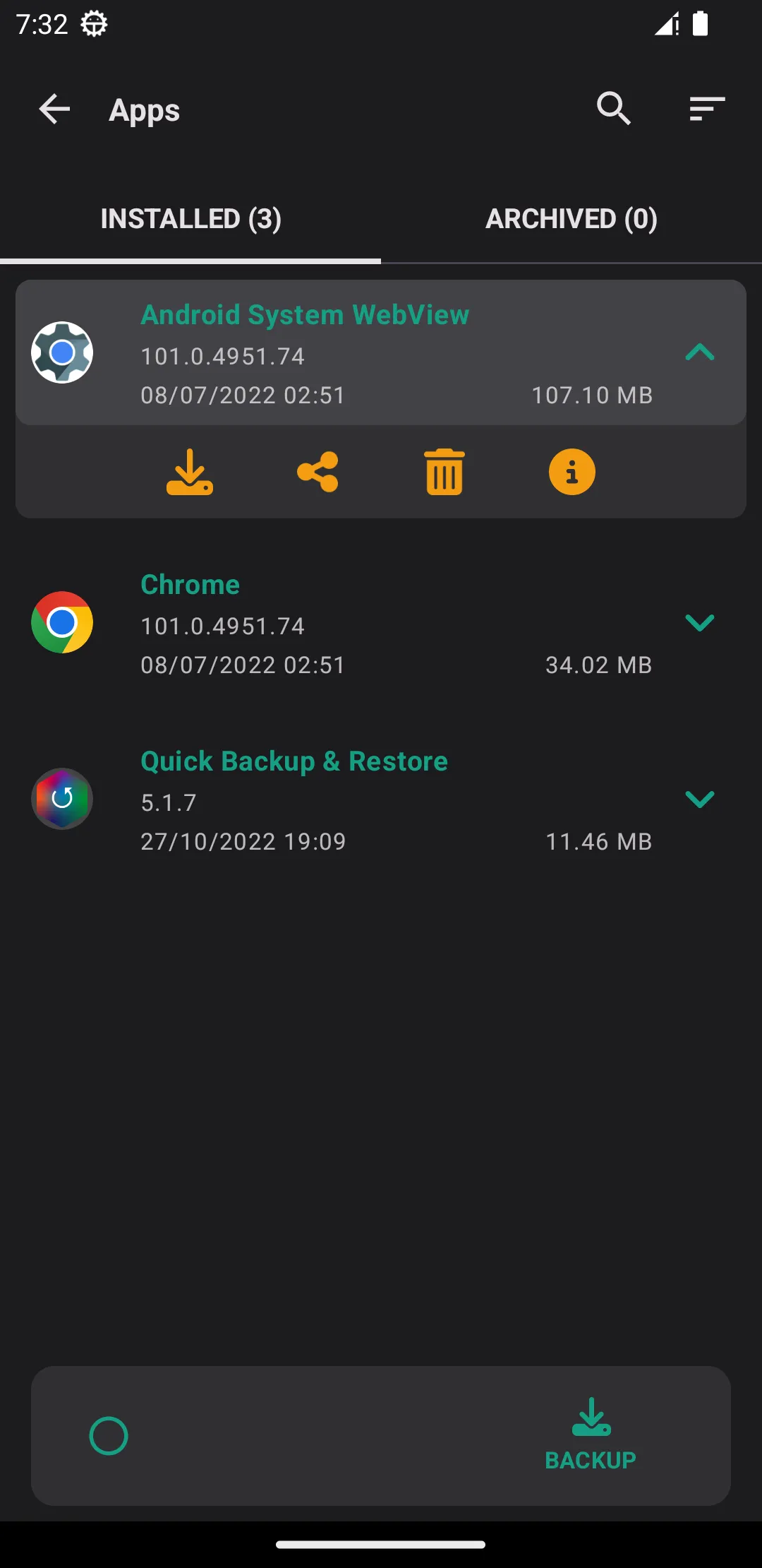 Quick Backup & Restore | Indus Appstore | Screenshot