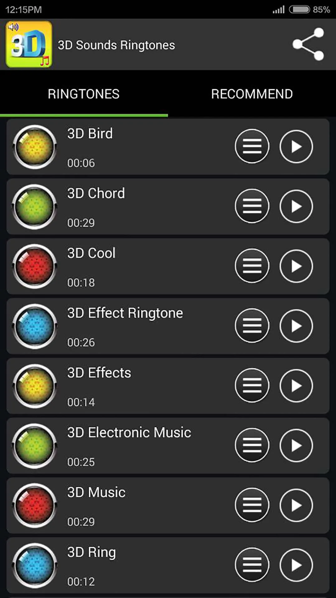 3D Sounds Ringtones | Indus Appstore | Screenshot