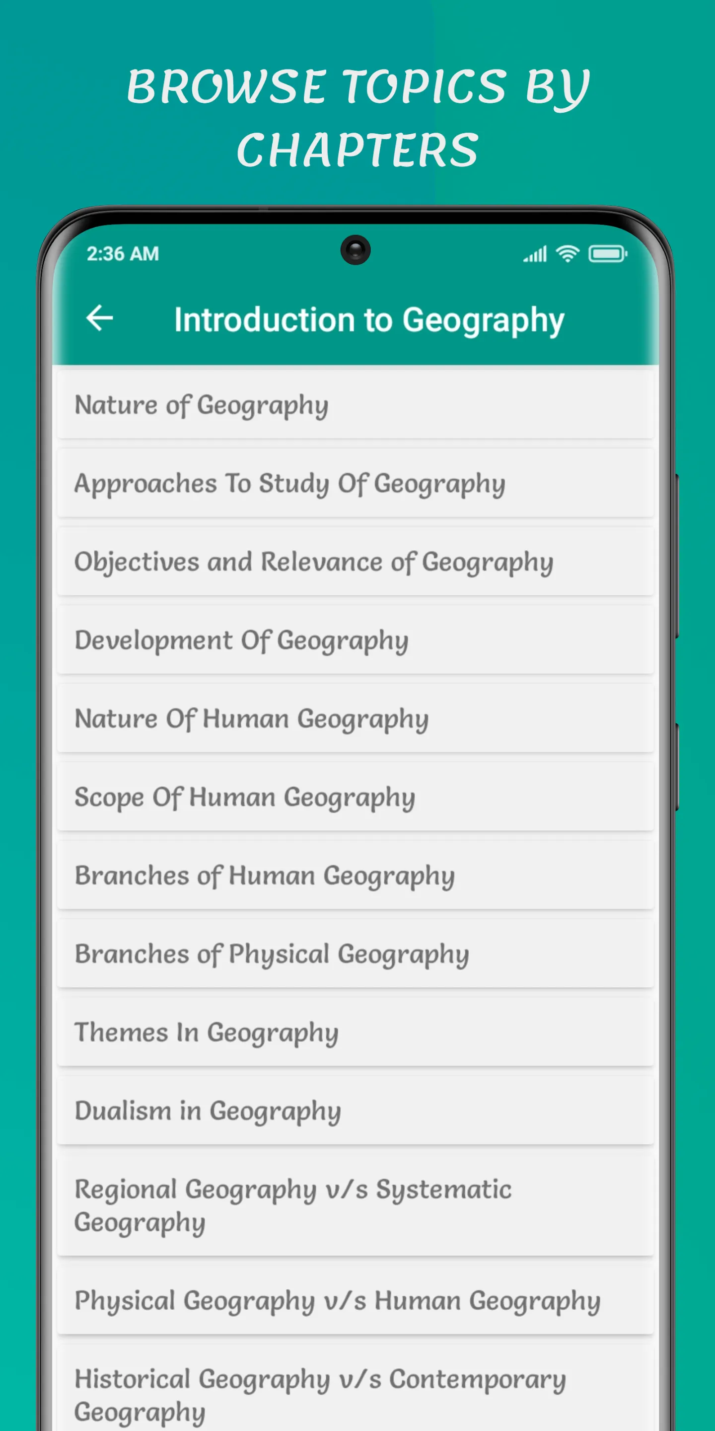 Introduction To Geography | Indus Appstore | Screenshot