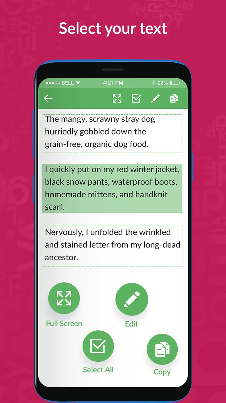 Copy Paste any Text on Screen | Indus Appstore | Screenshot