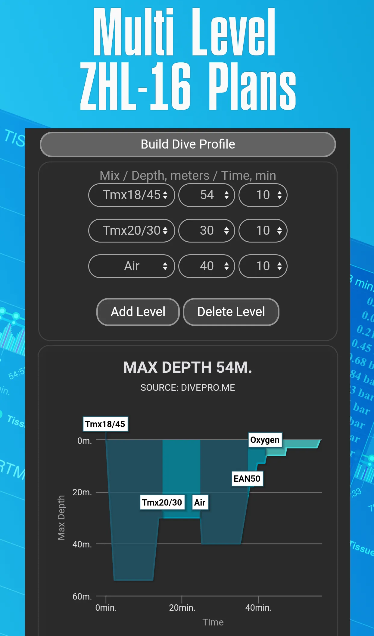 DiveProMe Scuba Diving Planner | Indus Appstore | Screenshot