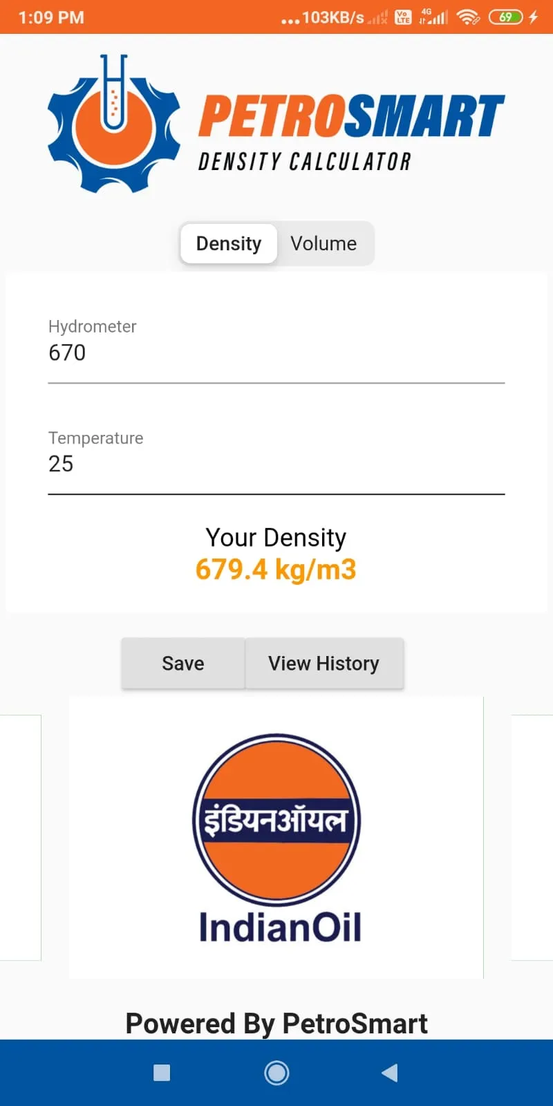 Fuel Density Calculator | Indus Appstore | Screenshot