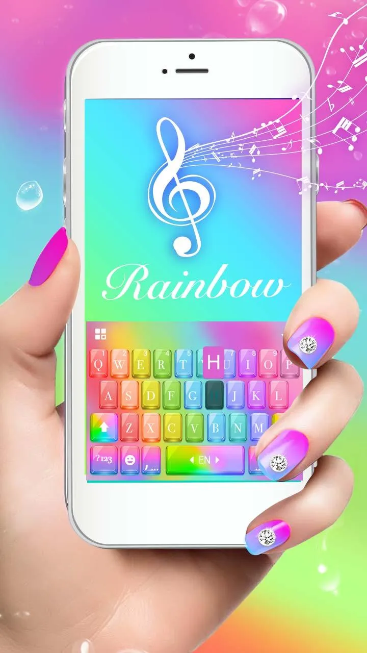 Rainbow1 Keyboard Theme | Indus Appstore | Screenshot