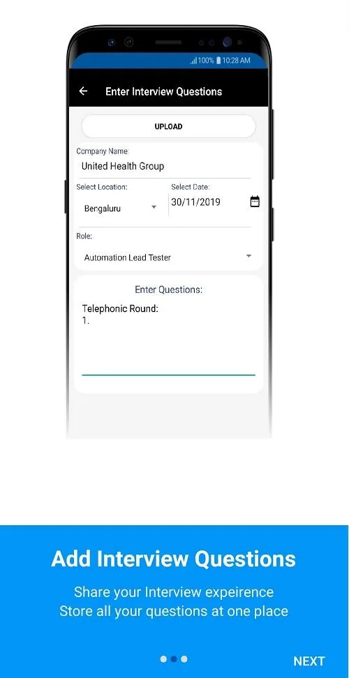 QA Diaries: Add Interview Ques | Indus Appstore | Screenshot