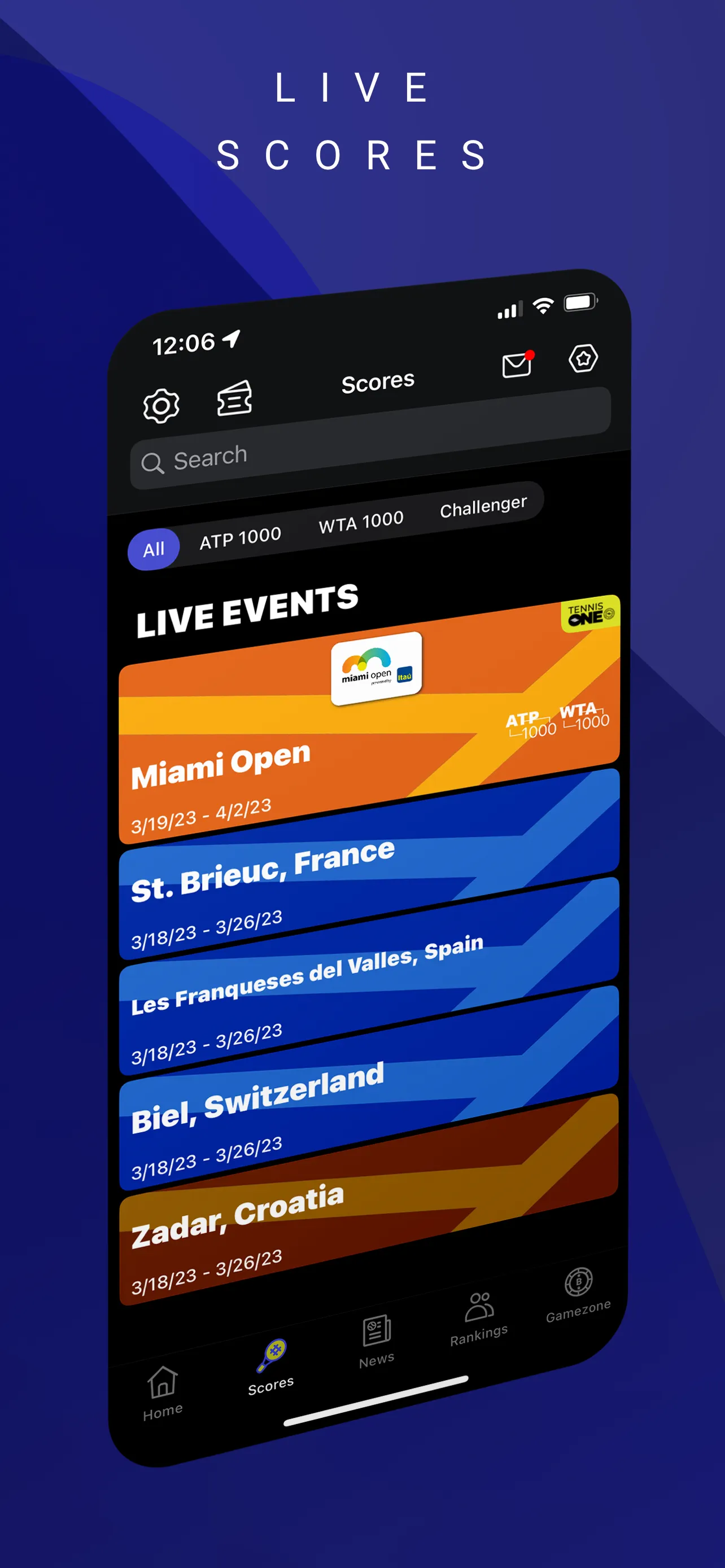 TennisONE - Tennis Live Scores | Indus Appstore | Screenshot