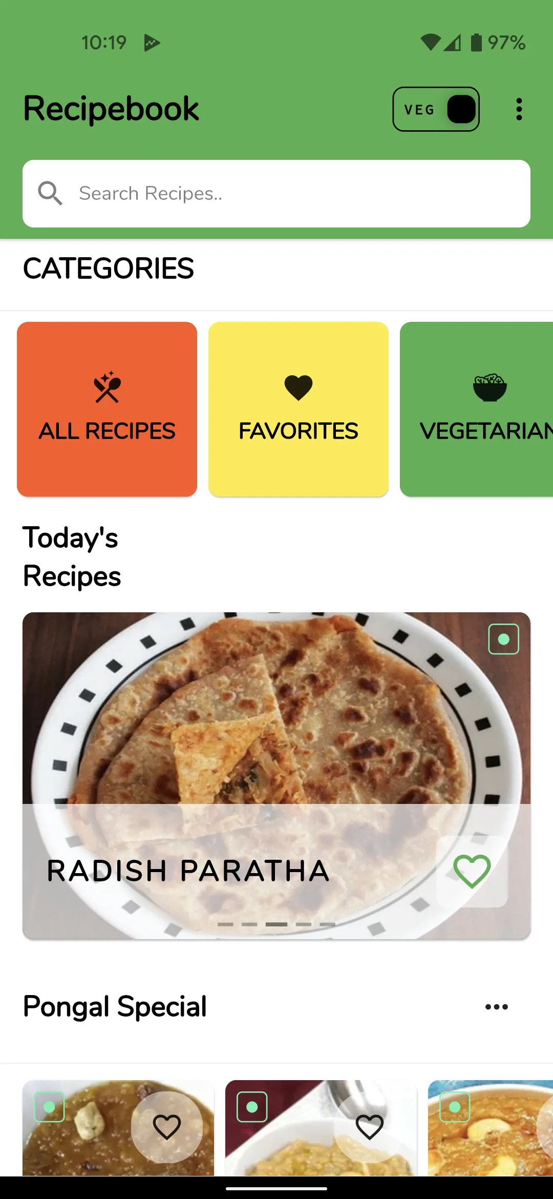 Indian Recipebook | Indus Appstore | Screenshot