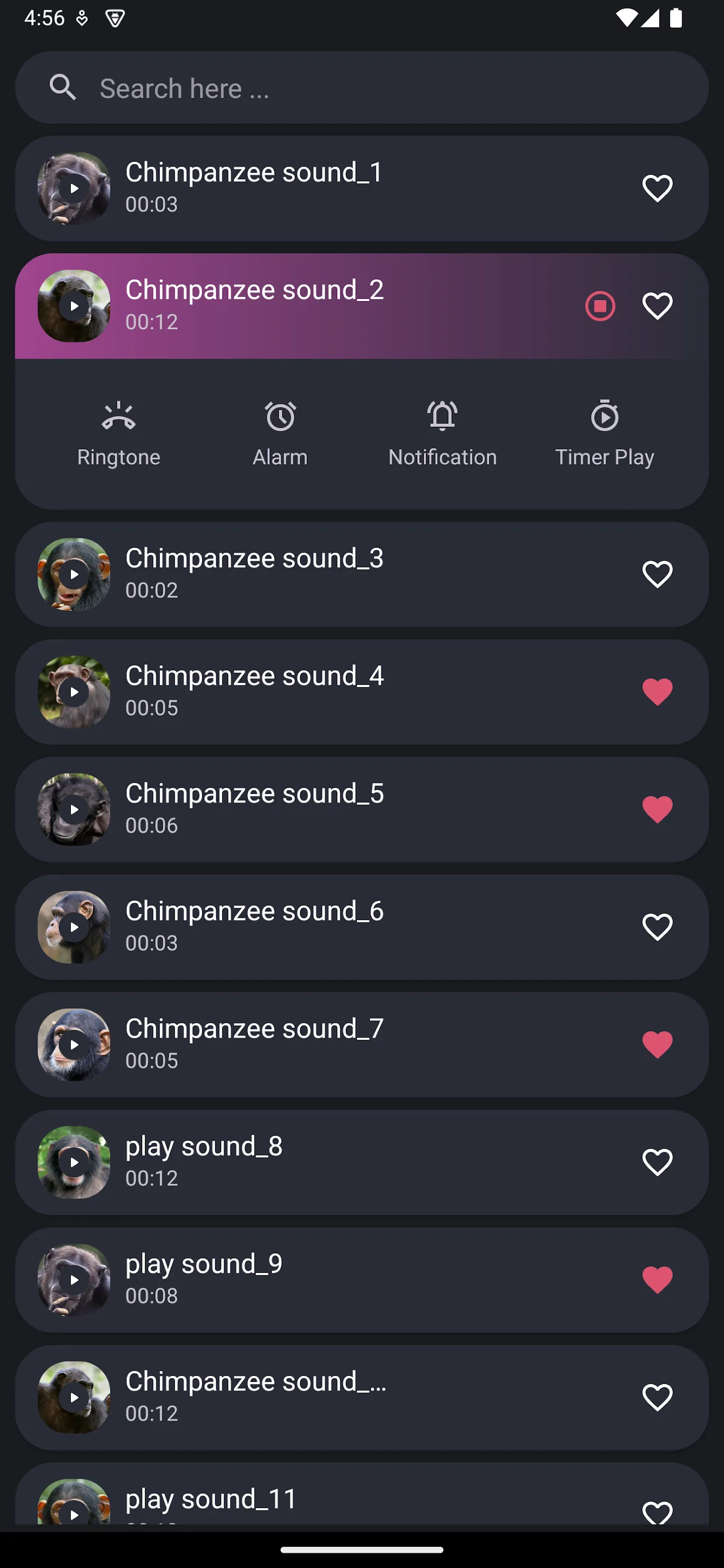 Chimpanzee sounds | Indus Appstore | Screenshot