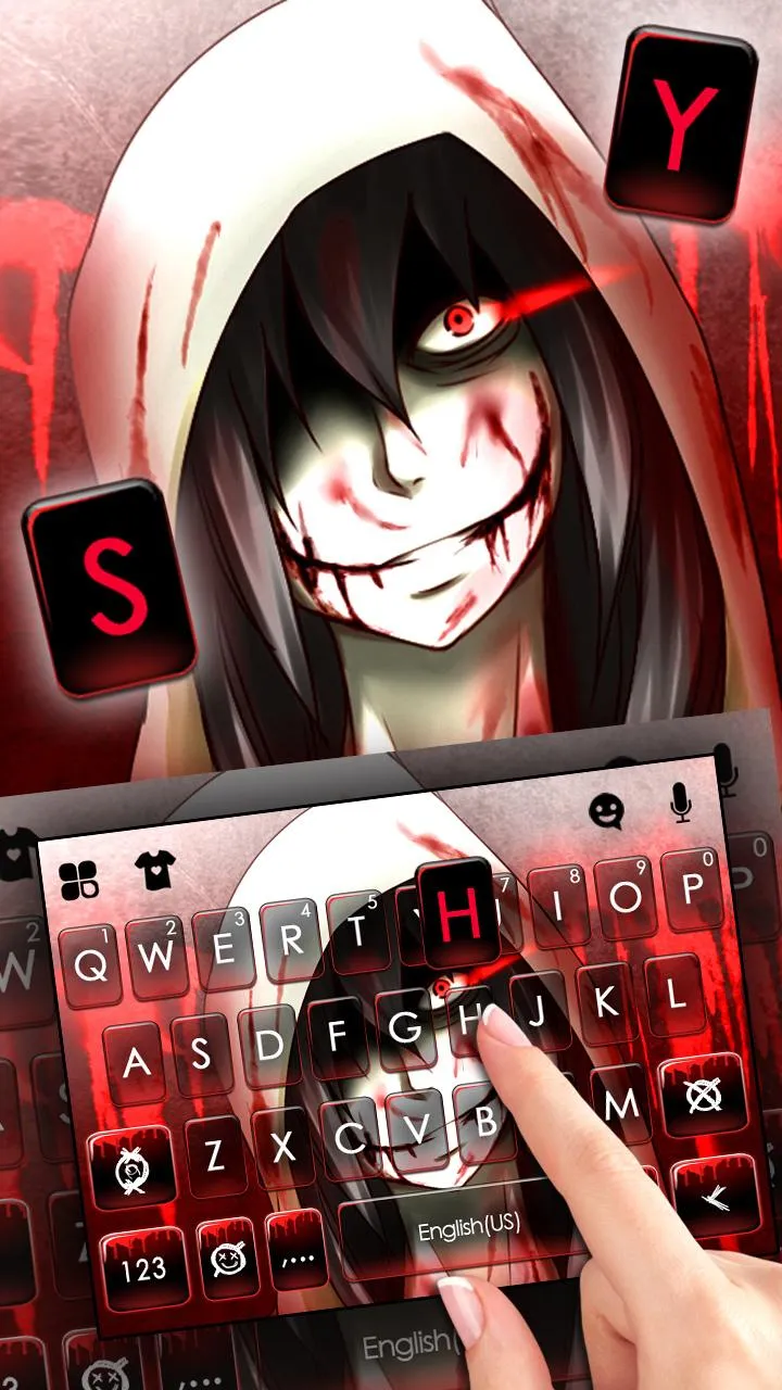 Jeff The Killer Keyboard Theme | Indus Appstore | Screenshot