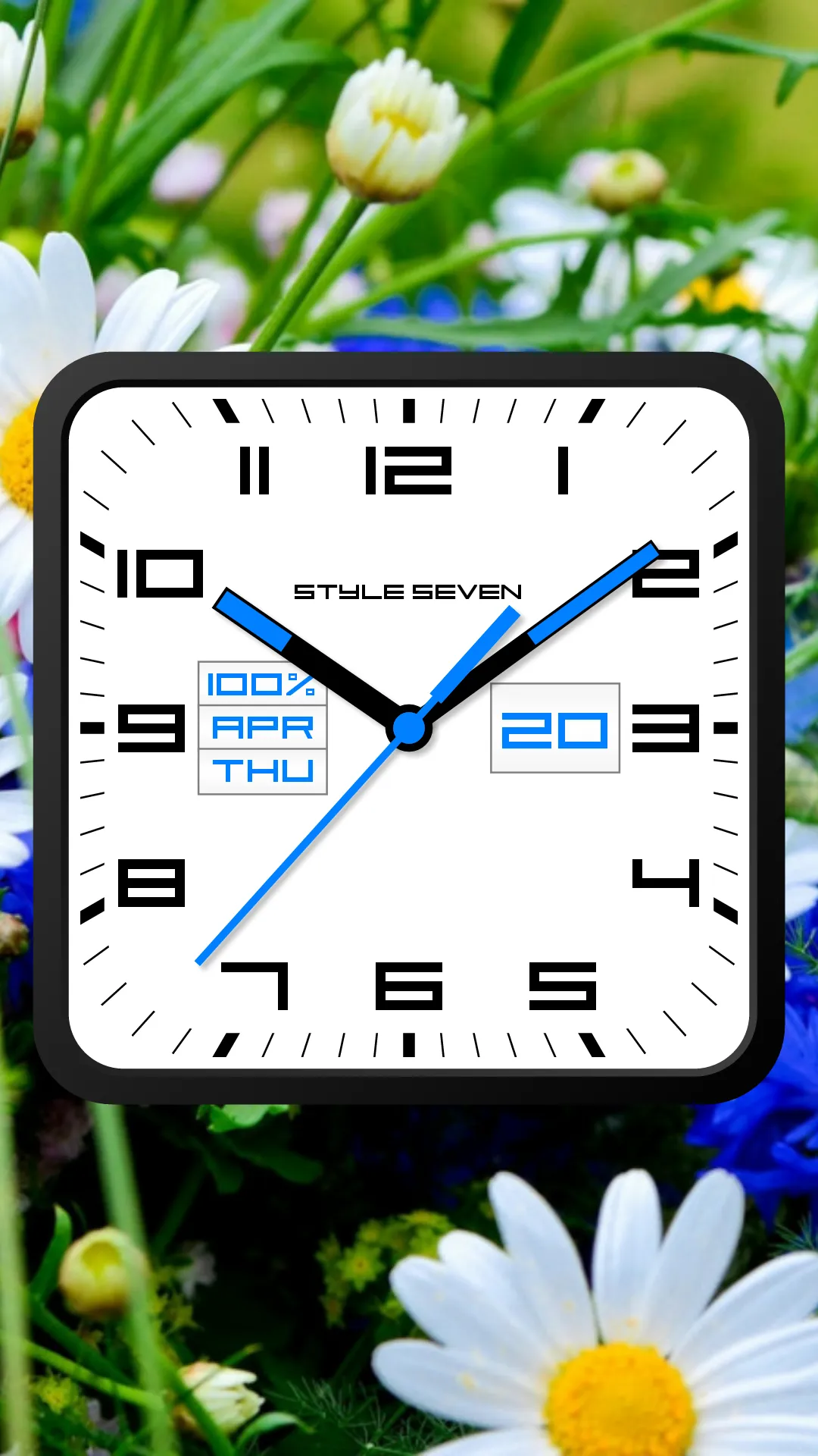 Square Analog Clock-7 | Indus Appstore | Screenshot