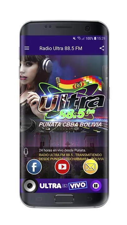 Radio Ultra FM 88.5 Bolivia | Indus Appstore | Screenshot