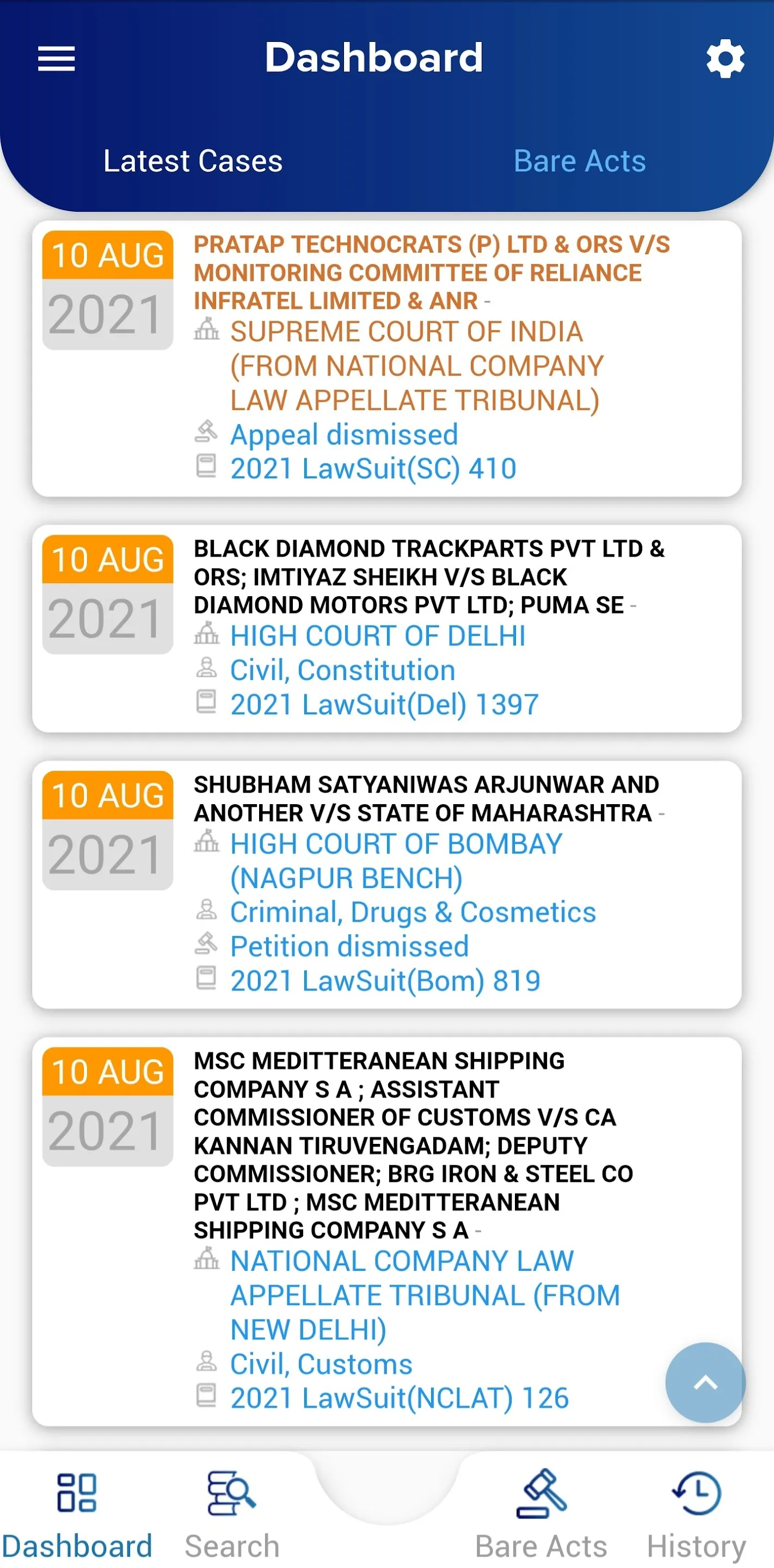 Lawsuit The Unique Case Finder | Indus Appstore | Screenshot