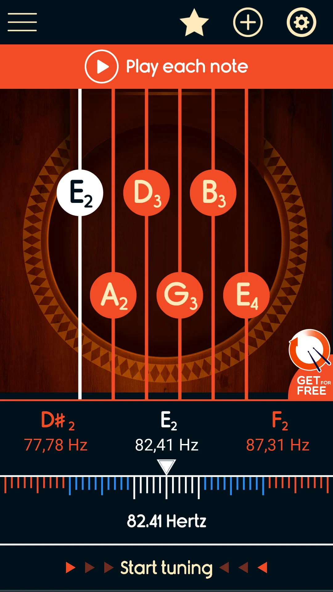 Master Guitar Tuner | Indus Appstore | Screenshot