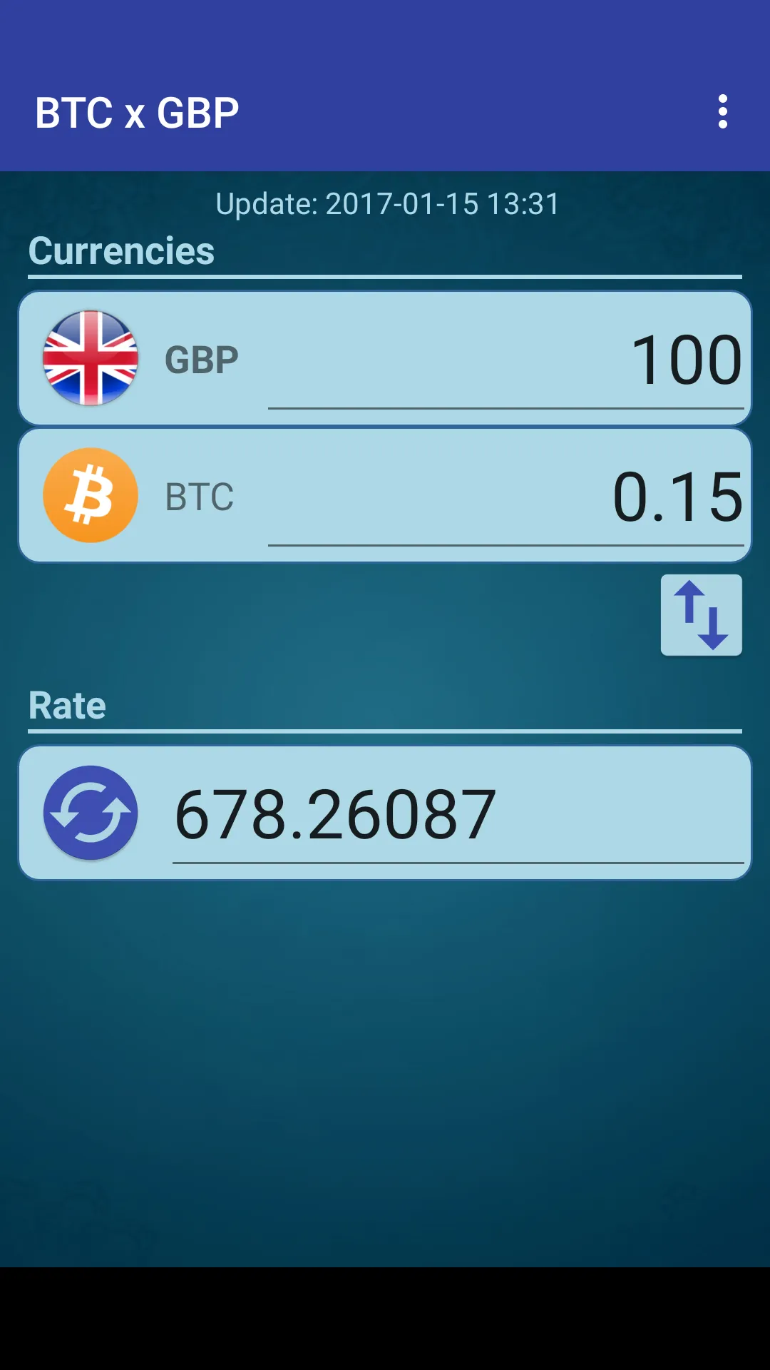 Bitcoin x British Pound | Indus Appstore | Screenshot