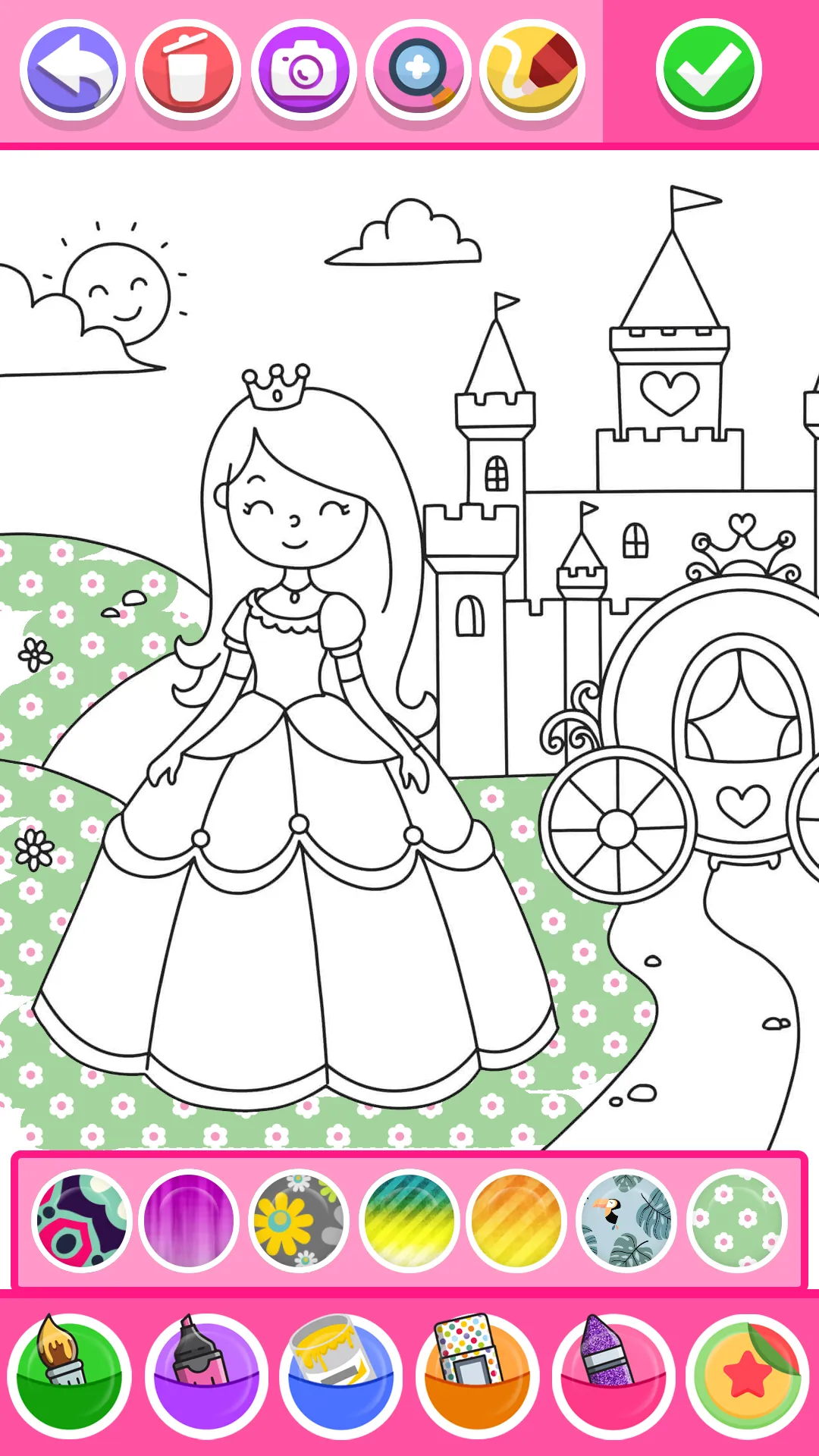 Princess Coloring Game Glitter | Indus Appstore | Screenshot