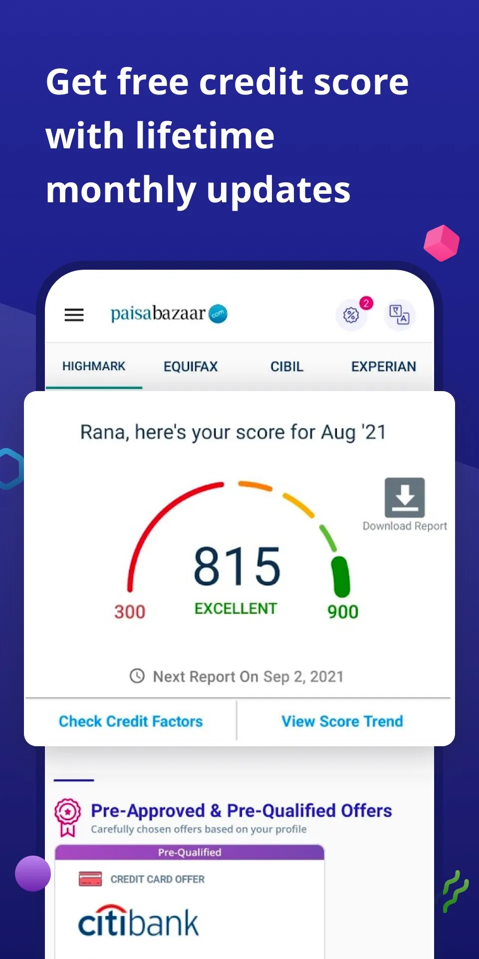 CreditScore, CreditCard, Loans | Indus Appstore | Screenshot