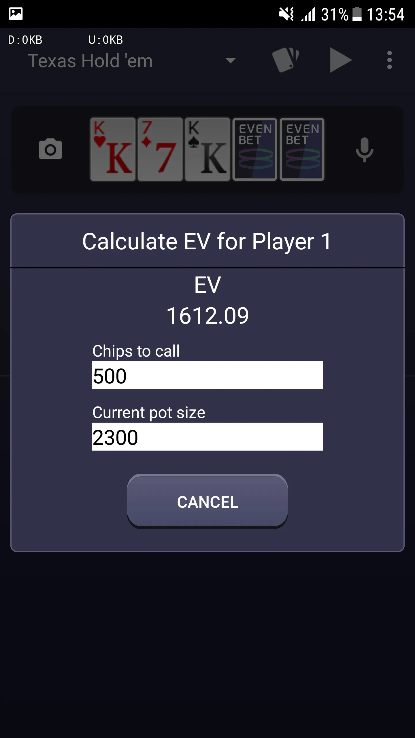 Evenbet Poker Calculator | Indus Appstore | Screenshot