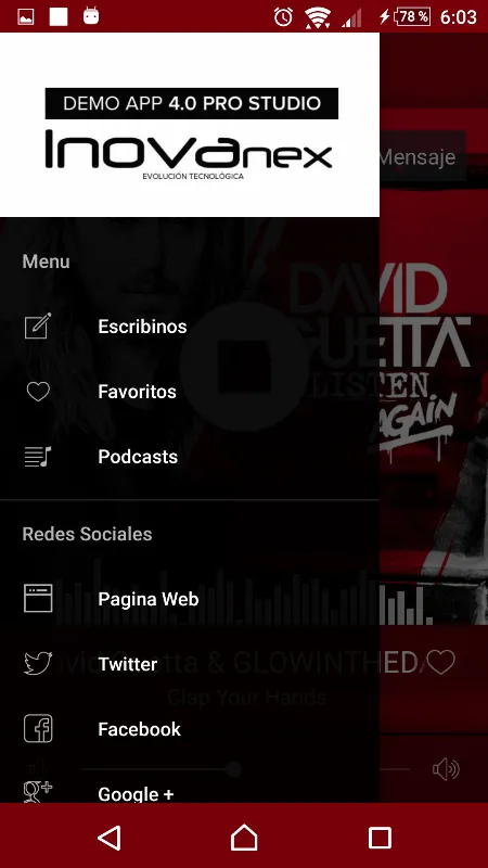 DEMO RADIO APP 3.0 INOVANEX | Indus Appstore | Screenshot