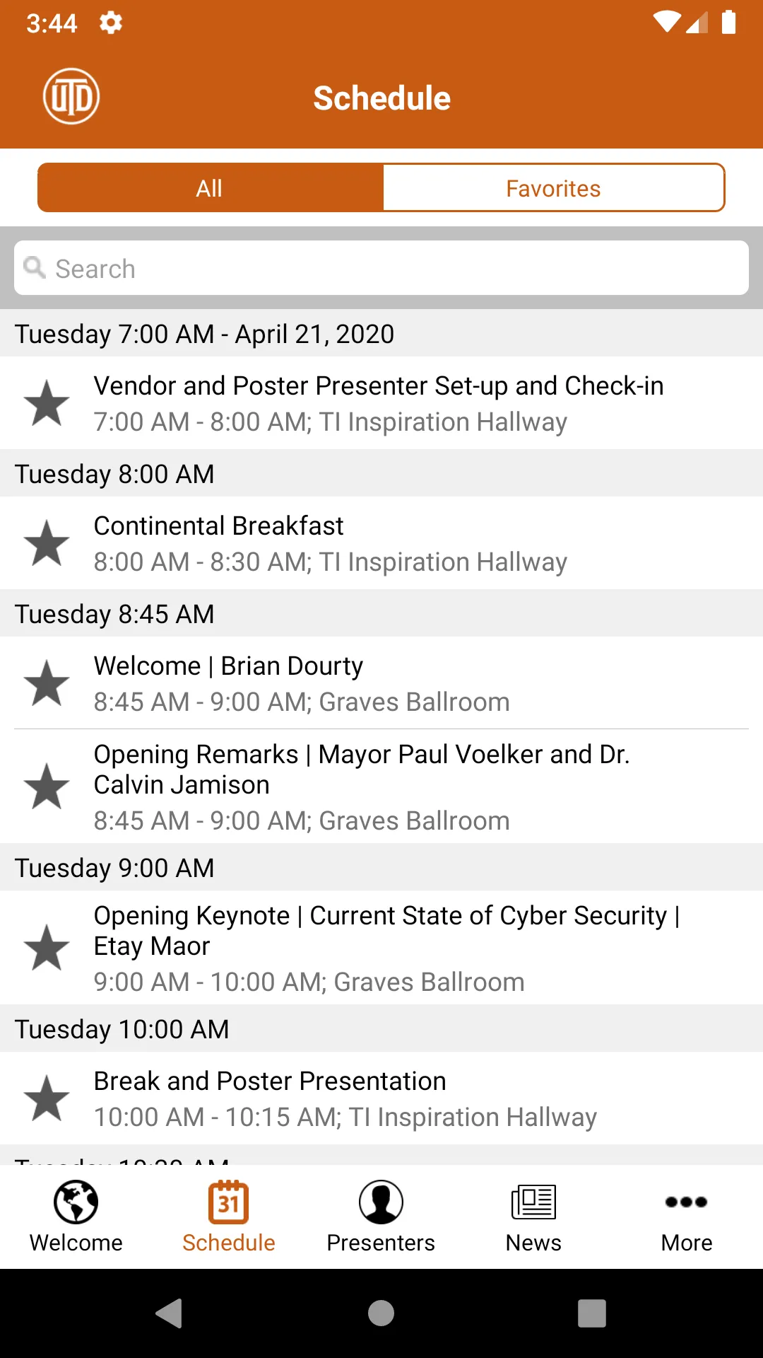 UTDallas IT Summit | Indus Appstore | Screenshot