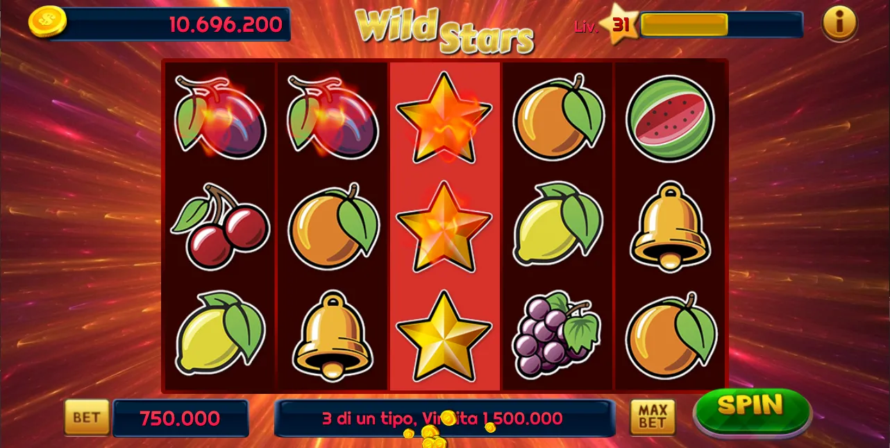 Wild Stars Slot | Indus Appstore | Screenshot