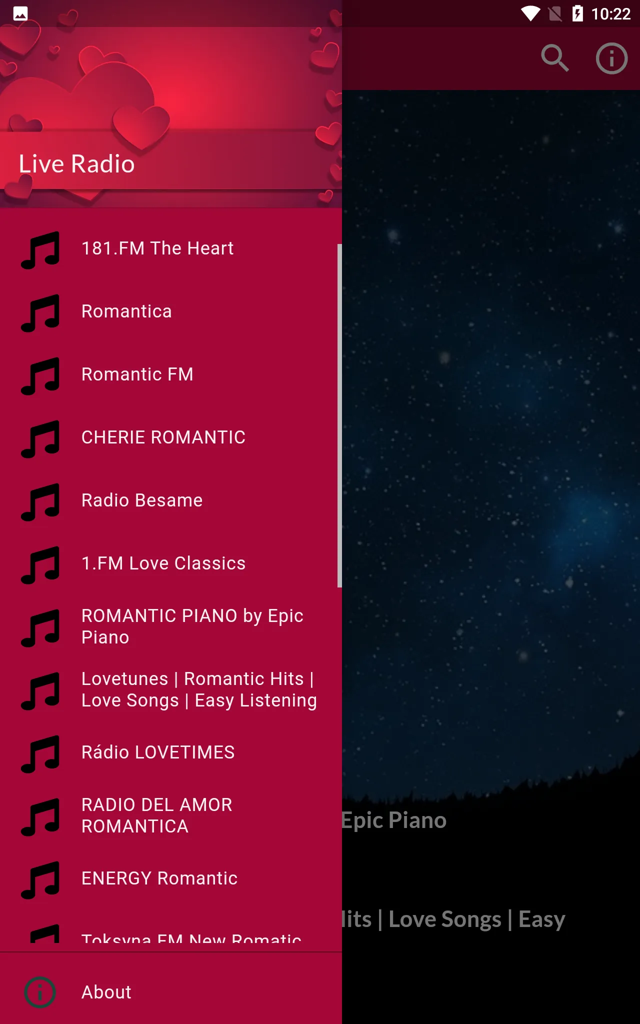 Romantic Music Radio - Ballads | Indus Appstore | Screenshot