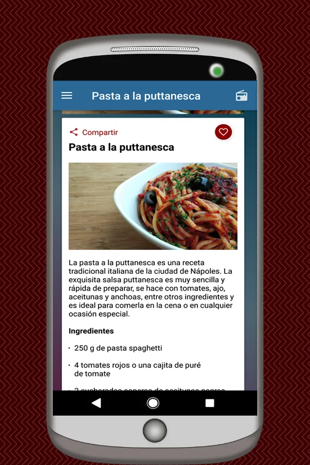 Recetas Italianas en Español | Indus Appstore | Screenshot